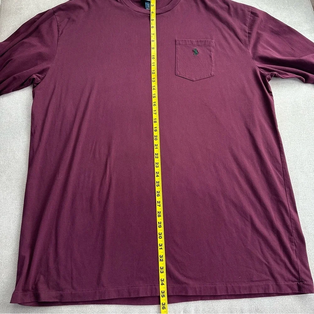 Vintage Polo Ralph Lauren Maroon Long Sleeve Shirt. 2XL Tall.